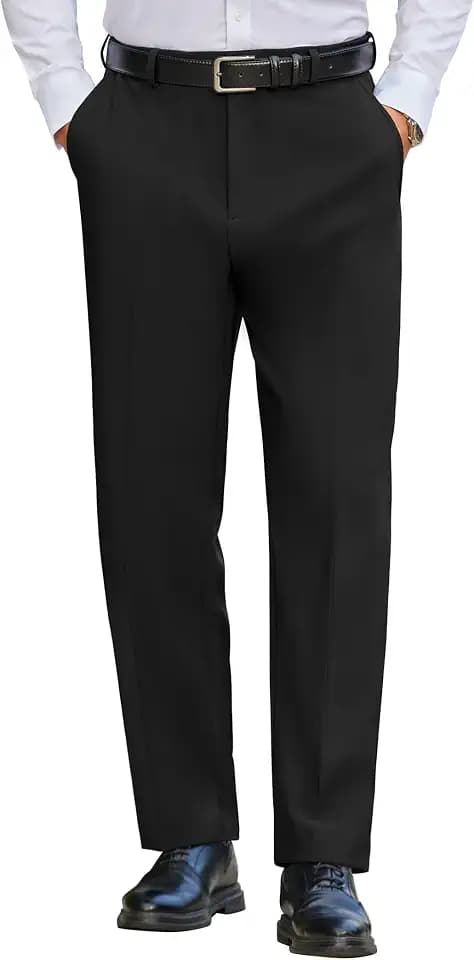 COOFANDY Men's Stretch Dress Pants Slim fit Expandable Waist Suit Pants