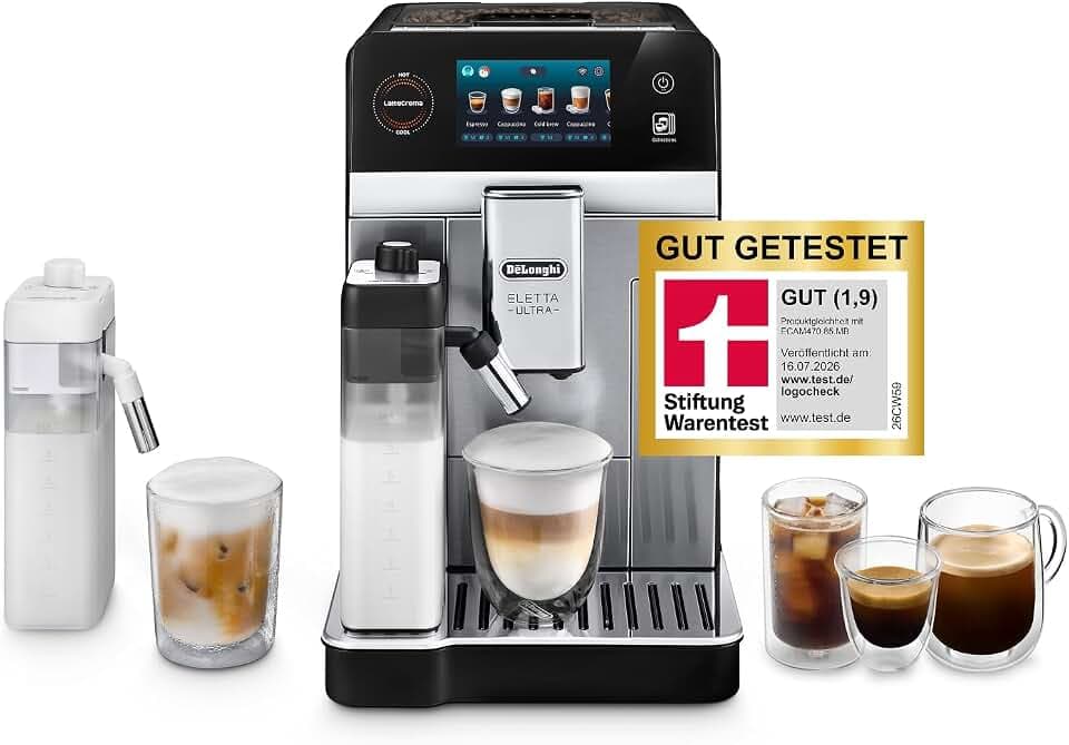De'Longhi Eletta Ultra - Kaffeevollautomat mit 50+ Getränken Silent Tech
