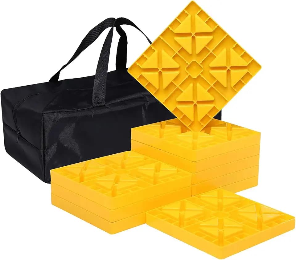 Homeon Wheels RV Leveling Blocks, 10-Pack Non-Slip Camper Levelers