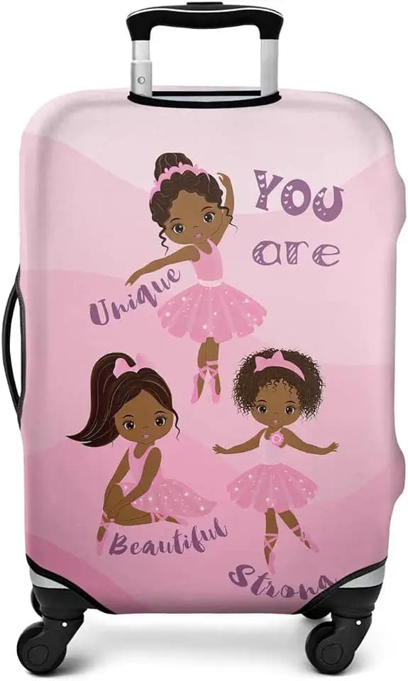 African American Ballerinas Girl Luggage Cover, Fit 22-24 Inch