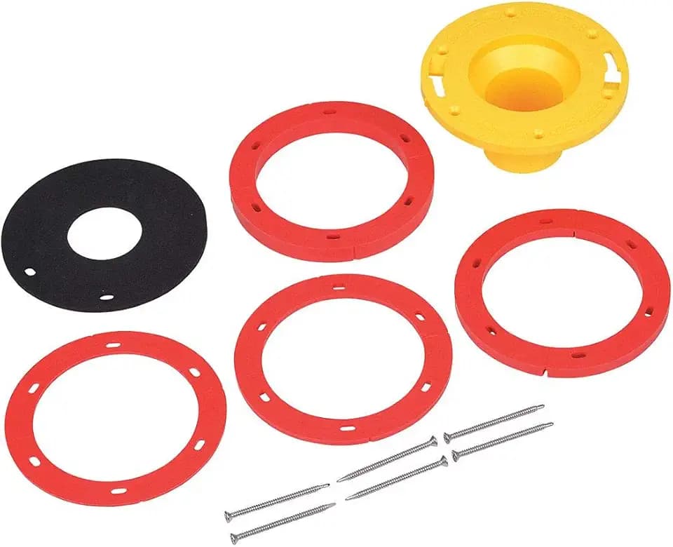 Oatey Toilet Flange Extender Kit 1/4- 1 5/8 in,Red and Yellow