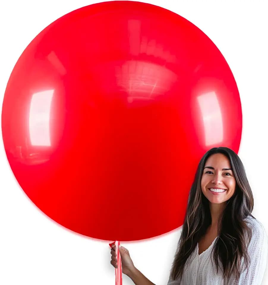 PartyWoo Red Balloons 4pcs Red Helium Latex Balloons 36 Inch
