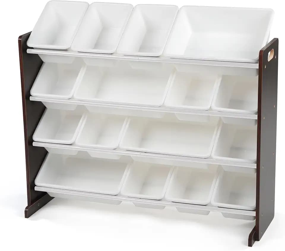 Humble Crew Kids Toy Organizer with 16 Bins, 4 Tier Storage for Playroom