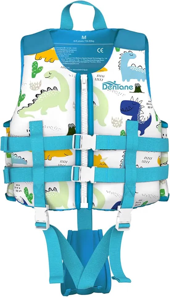 Schwimmweste ‎Kinder Neopren Weste, 2-9 Jahre Ideale Kleinkinder Schwimmhilfe Badeanzug Assist Bademode Schwimmtraining mit Einstellbare Sicherheits Straps für Jungen und Mädchen - (15-40kg)