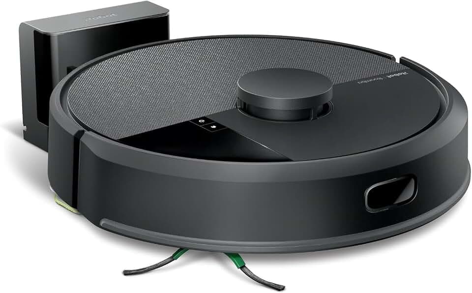 iRobot Roomba 105 Combo, Staubsauger-Wischroboter, 4-Phasen-Reinigung, Clearview LiDAR Navigation, Teppich-/Teppichboden-Erkennung, gezielte Reinigung, App-Steuerung, Smoke