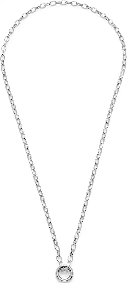 JEWELS BY LEONARDO Halskette Clip & Mix Tomke • Weitanker-Kette aus silberfarbenem Edelstahl • Zwischenring für Charms Anhänger • 50-51,3 cm Länge • Schmuck Geschenk für Frauen • 025757