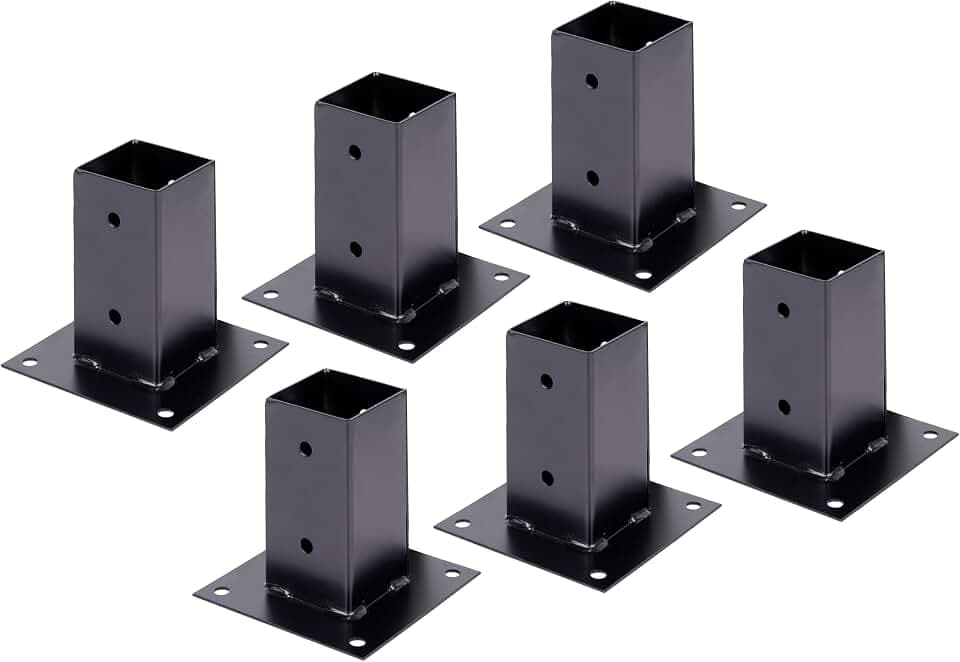 Alberts 825195 Aufschraubhülse - schwarz - kunststoffbeschichtet - 71 x 71 mm | 6er Set