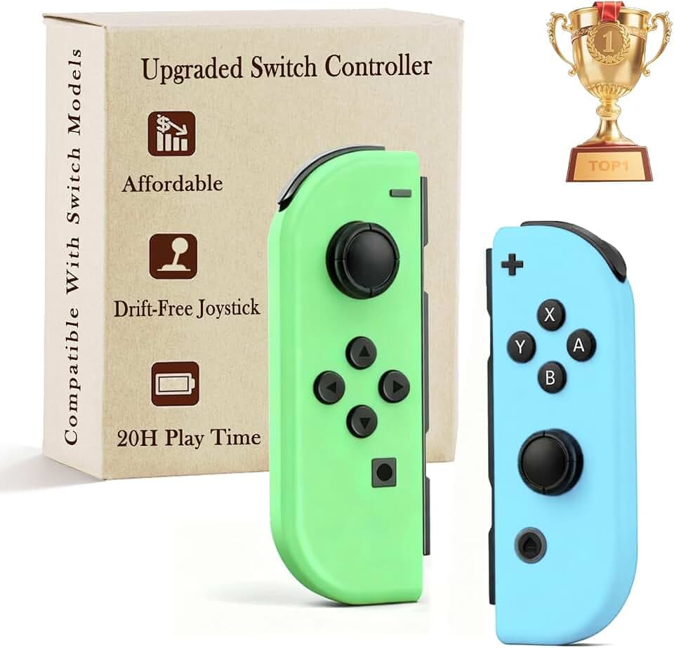 AROEVEIB for Nintendo Switch Controller, Switch Wireless Controller with/Dual Vibration/Motion/Wake-up/Screenshot
