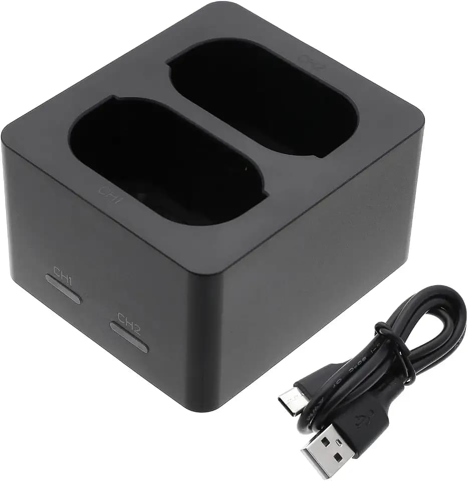 2-Slot Desktop Charger for Leica Q2, Q3, SL2, SL2S,19 531 Replacement PN: 19 531, BP-SCL6, LC-SCL6