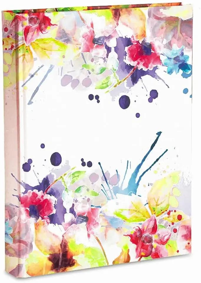 Mareli Fotoalbum mit Taschen, bedrucktes Papier mit matter Kunststoffbeschichtung, Blumenmuster, 200 13x18 Fotos