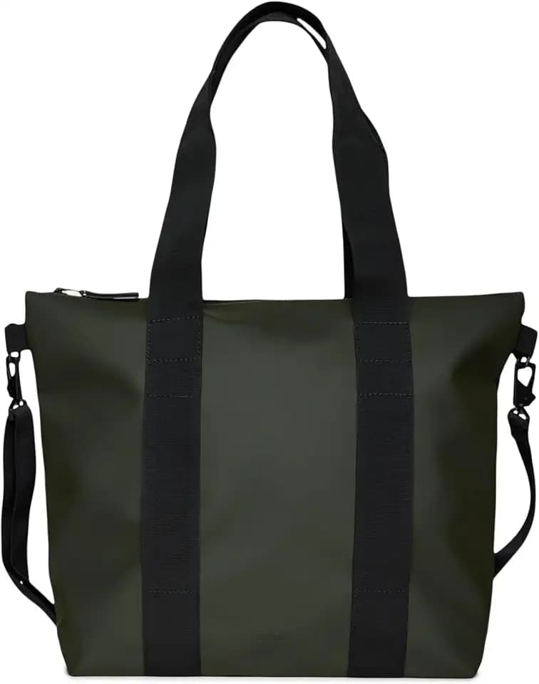 RAINS Tote Bag - Waterproof Travel & Work Zip Top Handbag, Crossbody Strap