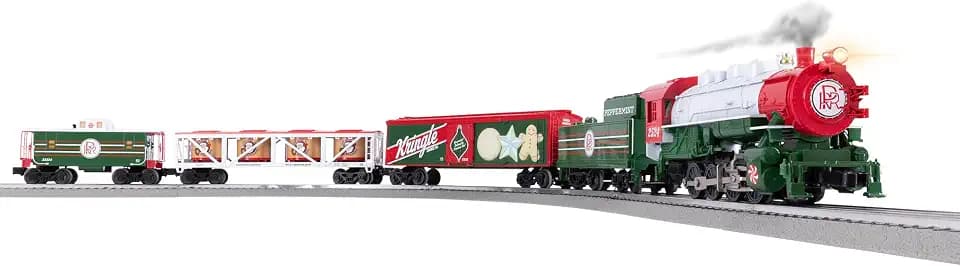 Lionel Peppermint Railroad Electric O Gauge Train Set with Remote, Age 14+