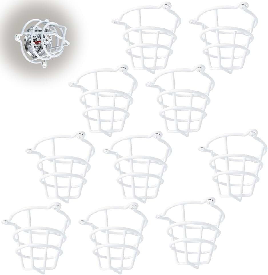 White Sprinkler Guard Cage Fits 1/2"& 3/4" Ceiling Sprinklers