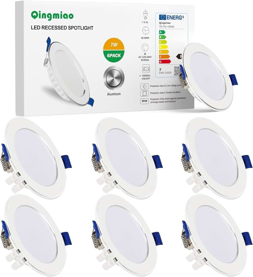 LED Einbaustrahler 230V Dimmbar, 75mm - 95mm Lochmaß, 7W 6000K Deckenspots