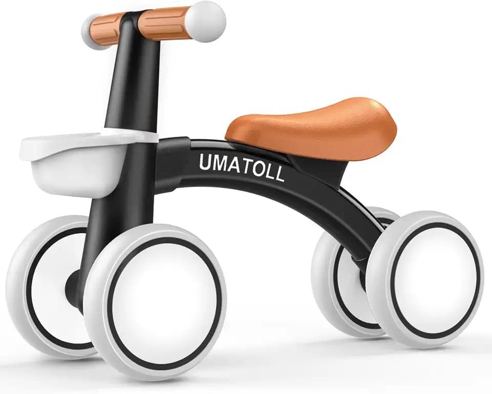 Umatoll Kinder Laufrad ab 1 Jahr, Spielzeug 1-2 Jahre, Geburtstagsgeschenk | Baby Lauflernrad mit Korb für Jungen und Mädchen, Verstellbarer Sitz, Geschenk zum 1. Geburtstag