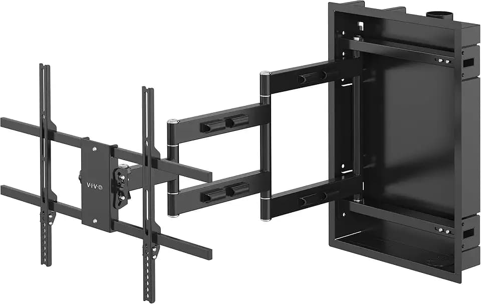 VIVO Black 50-75 in Recessed TV Wall Mount, MOUNT-REC01