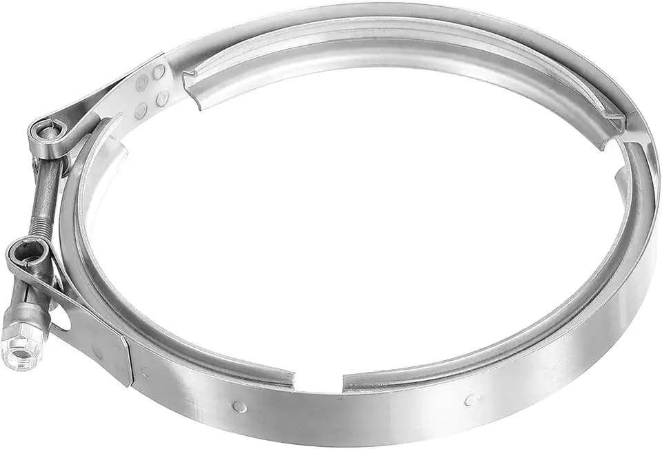 uxcell 6" V Band Clamp 304 Stainless Steel for Exhaust Systems Downpipe Exchange Exhaust Accessories, Adjustment Range 152mm / 5.99inch