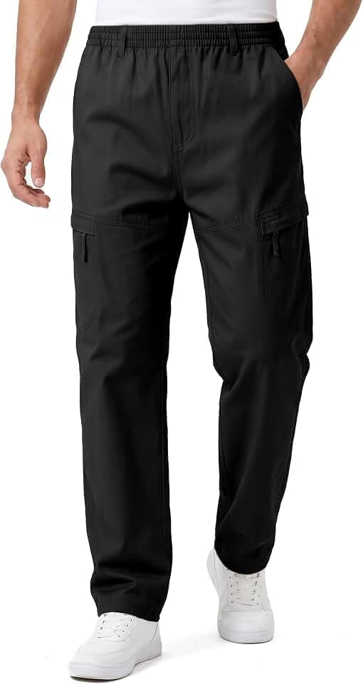 Aimato Herren Cargo Chino Hose, Freizeithose Herren mit Elastische Taille