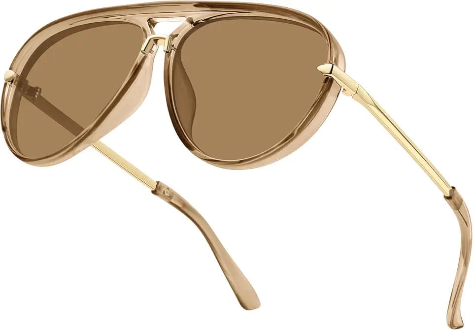 Oversized Pilot Aviator Sunglasses for Women
