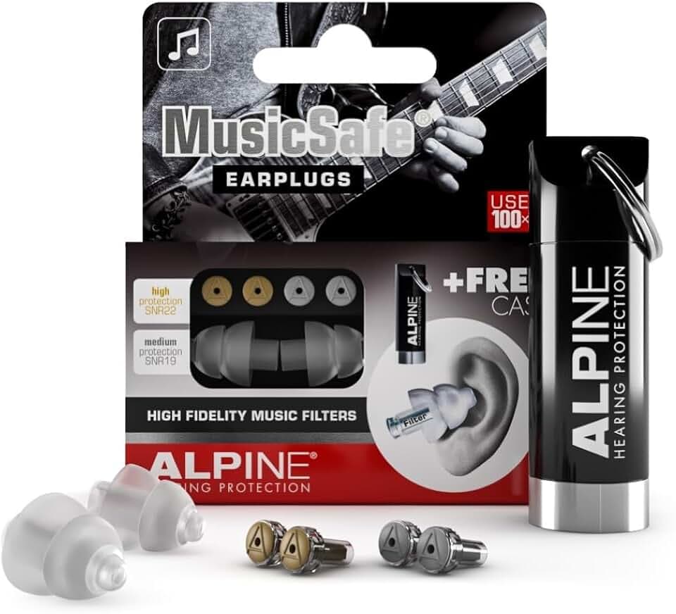 Alpine MusicSafe Gehörschutz Ohrstöpsel für Musiker - Werte dein Musikerlebnis auf ohne Hörschäden zu riskieren