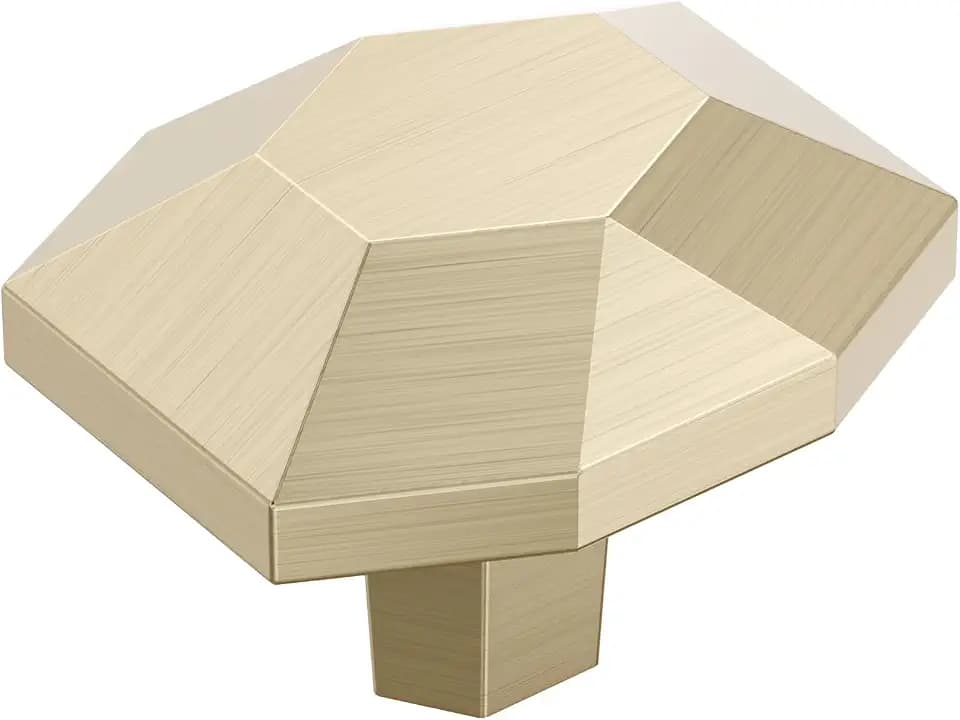 Amerock 1-5/8" Geometric St. Vincent Golden Champagne Cabinet Knob