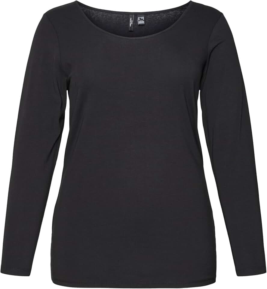 VERO Moda Damen Vmpaxi Ls Soft U-Neck - S Curve Noos U-Neck (1er Pack)