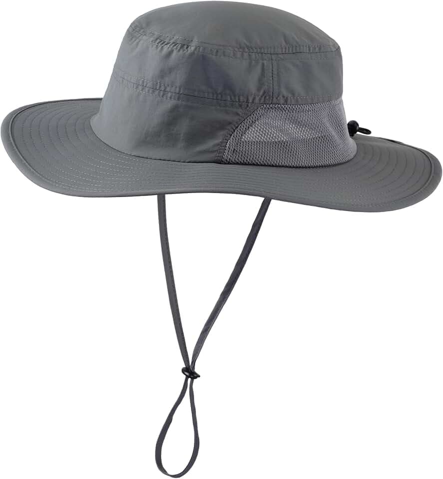 Boonie-Hut für Herren, LSF 50+, breite Krempe, atmungsaktiv, Angeln, Wandern, Sonnenhut