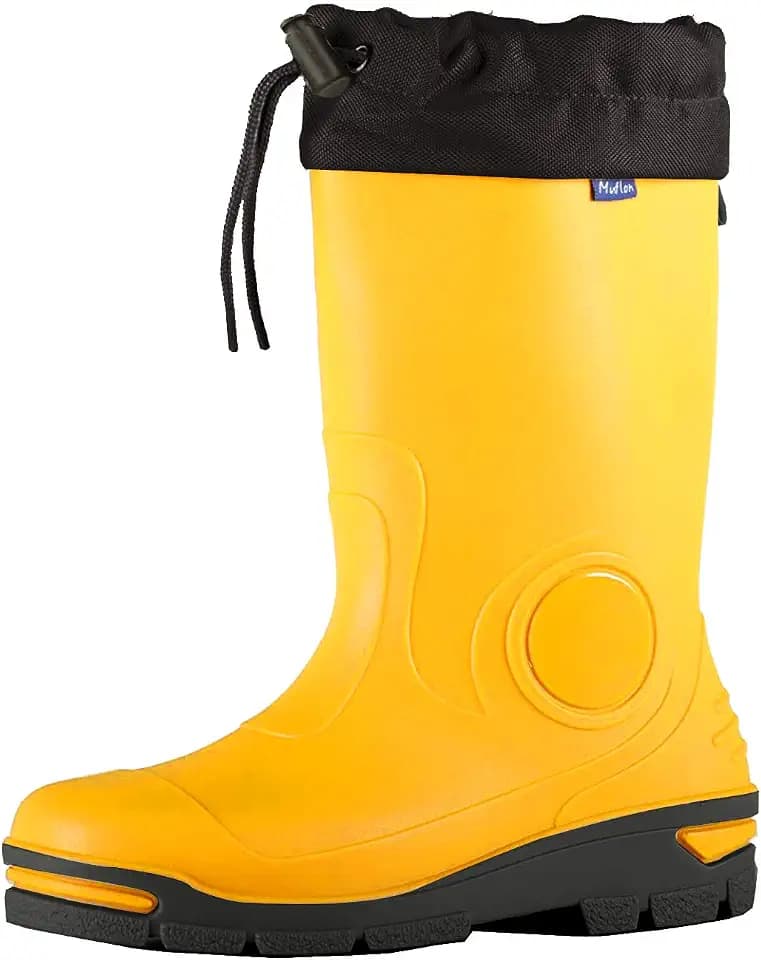 Muf01 Kinder-Gummistiefel für Jungen/Mädchen, für Regen und Schnee – Silber-Ionen Ag+