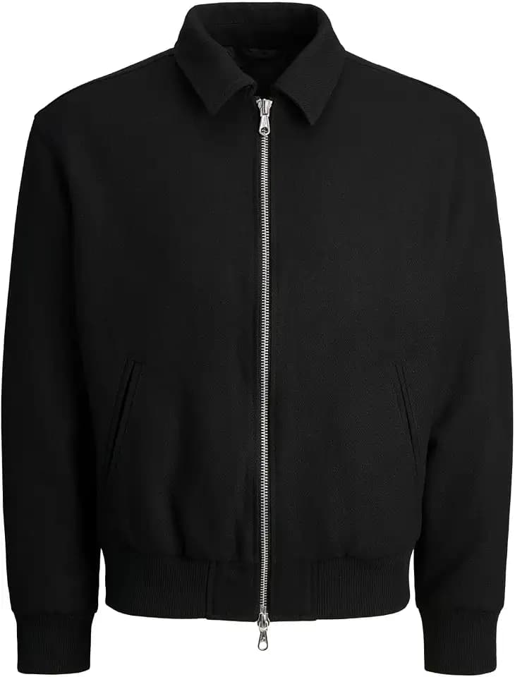 JACK & JONES Herren Jcocover Bomber Jacket, Black, x_l