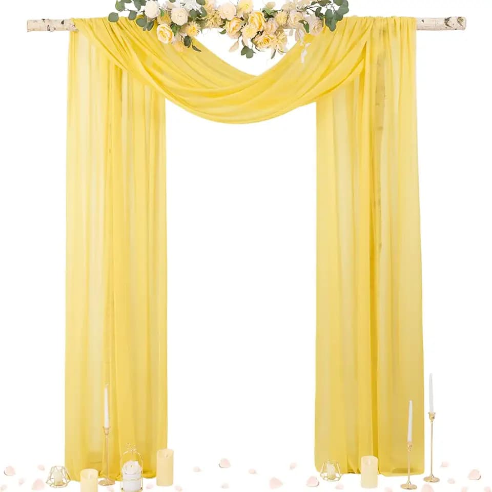 Wedding Arch Draping Fabric Sheer Curtain Drapes Birthday Party Home Decor