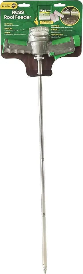 Ross Heavy Duty Metal Root Feeder, Deep Root Watering Tool and Fertilizer Injector, 31.5" x 10"