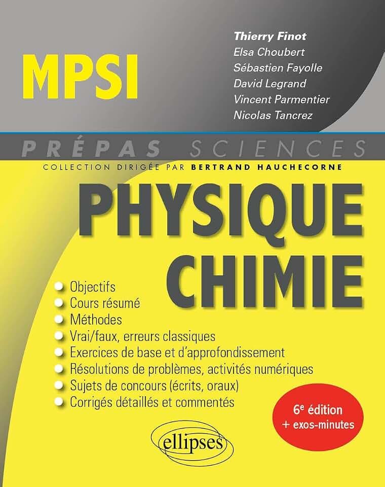 Physique-Chimie MPSI (Prépas Sciences)