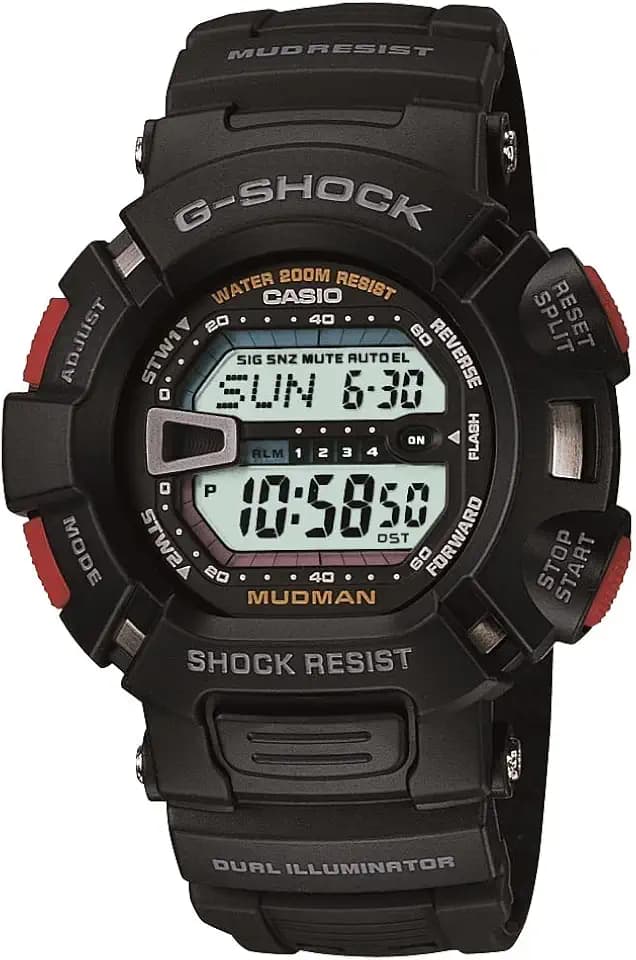 Casio G-Shock Mudman Super Dual Illuminator Men's Quartz 52mm Digital Watch G9000-1V