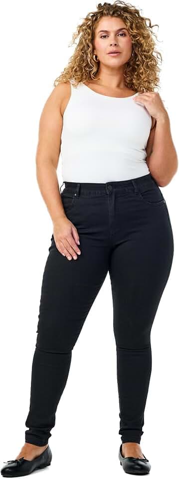 Zizzi Große Größen Damen Super Slim Amy Jeans mit hoher Taille Gr 42-56