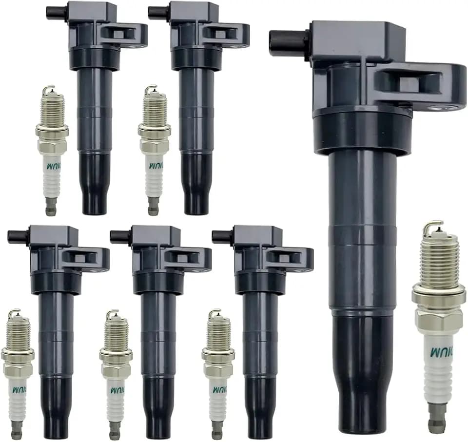 6 PCS UF546 Ignition Coil Pack Spark Plugs for Kia Hyundai 3.5L 3.5L 3.8L
