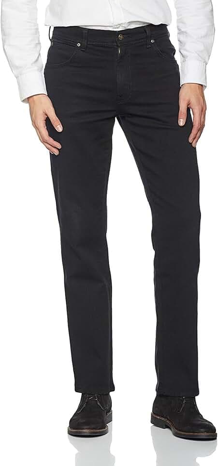 WRANGLER Herren Jeans Regular - Mid Waist - Regular Fit - Schwarz W30-W44