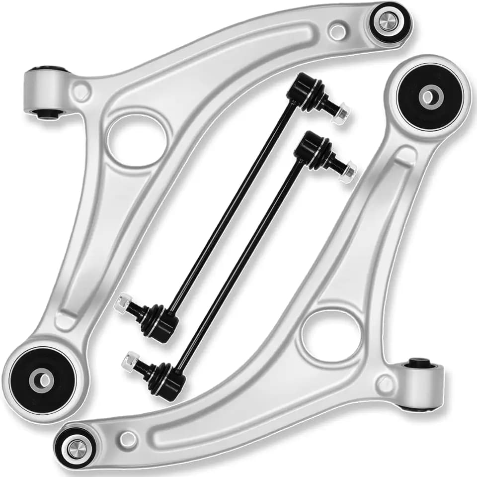 4pcs Front Lower Control Arm Suspension Fit for Hyundai Azera 15-17, Sonata 12-15, for Kia Optima 12-16 2012 2013 2014 2015 2016 2017 W/Ball Joint Sway Bar End Link OE# K622367 K622368 K750658