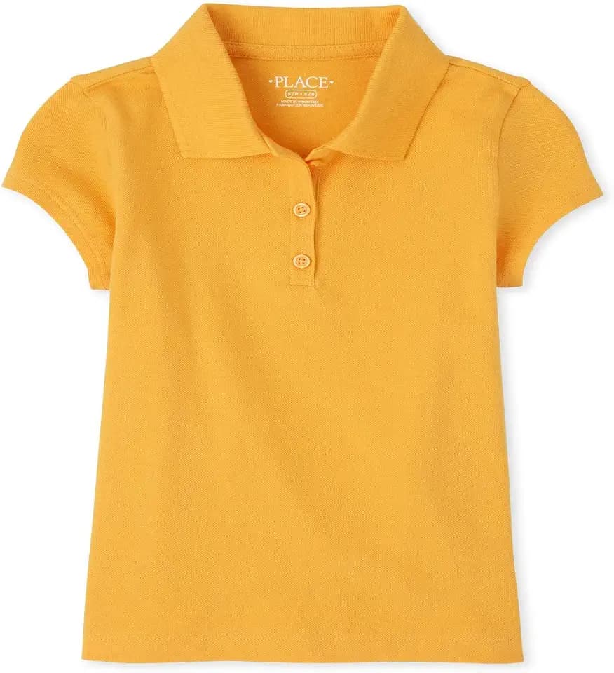 The Children's Place baby-girls And Toddler Short Sleeve Ruffle Pique Polo
