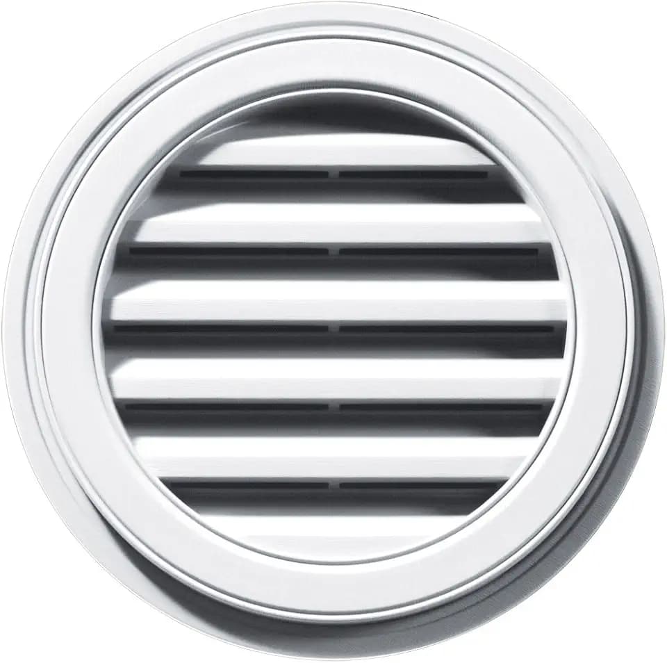 Builders Edge 120031818001 18" Round Vent 001, White