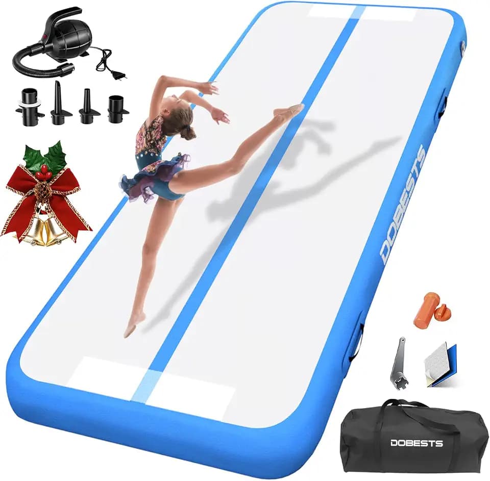 DOBESTS Air Matte Track, Aufblasbare Turnmatte, Gymnastikmatte mit Pumpe