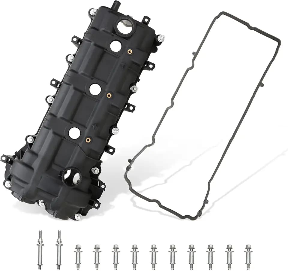 MITZONE Valve Cover Left Side compatible with 2011-2020 Dodge Chrysler Jeep RAM 3.2L 3.6L V6 Vehicles - Grand Cherokee Wrangler Journey Grand Caravan Town Country 1500 Replaces 5184069AN