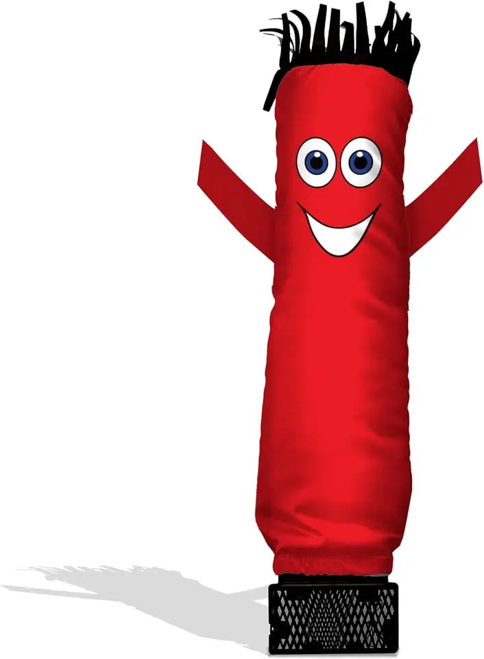 LookOurWay Air Dancers Mini Inflatable Tube Man Set - 29" Wacky Waving Inflatable Tube Guy with Blower for Desktop Advertising - Red
