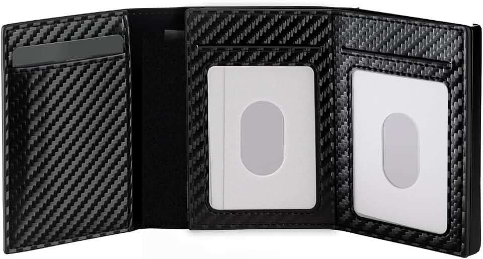 Slim Trifold Wallet for Men,Leather RFID Blocking Front Pocket Wallet