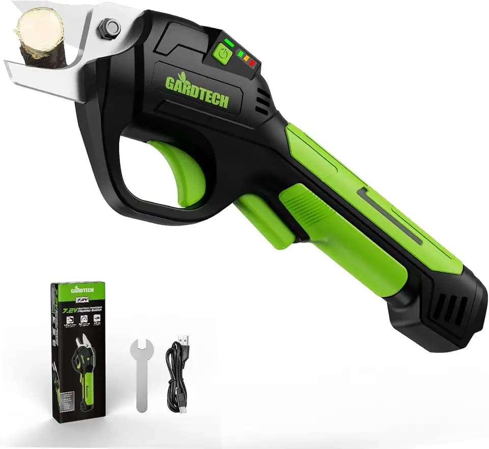 GARDTECH Electric Pruning Shears Cordless, 1.5lbs Lightweight Battery Powered Pruning Shears for Gardening,Rechargeable Electric Pruner, 0.6in Garden Pruners Handheld for Rose and Shrub Trimming