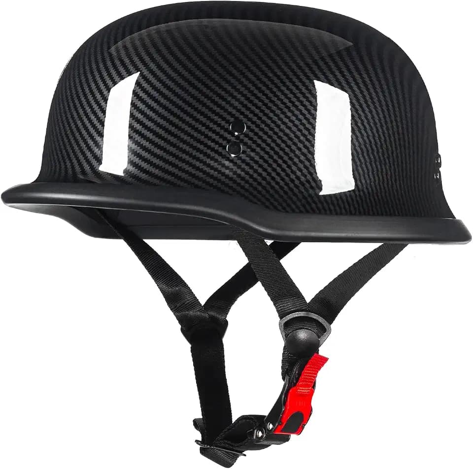 Half Motorcycle Helmets, German Style Open Face Retro Helmet Adult DOT Approved, Model-308