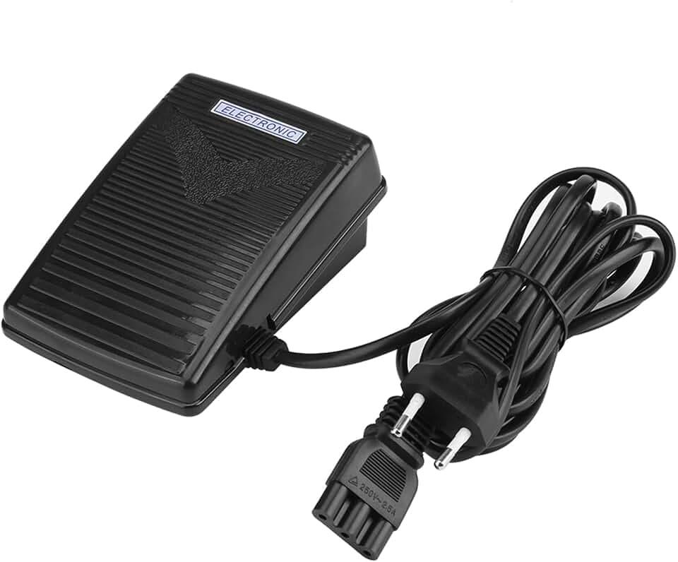 Fußpedal, Zubehör für Nähmaschine zu Hause, Fußsteuerung, mit Netzkabel für 2049, für FY2301/2300 (EU-Stecker 220 V)