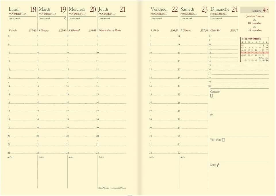 Quo Vadis - 1 Nachfüllpack für Wochenkalender Business Prestige – Broschiert – Dezember 2025 bis Dezember 2026 – Format 10 x 15 cm