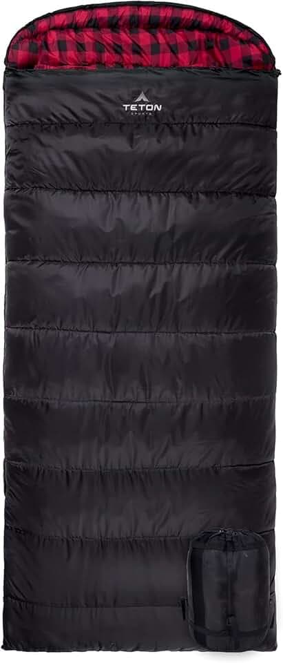 Teton Celsius XXL Sleeping Bag, Cold Weather Sleeping Bags for Adults and Kids, Camping Made Easy and Warm. Compression Sack Included