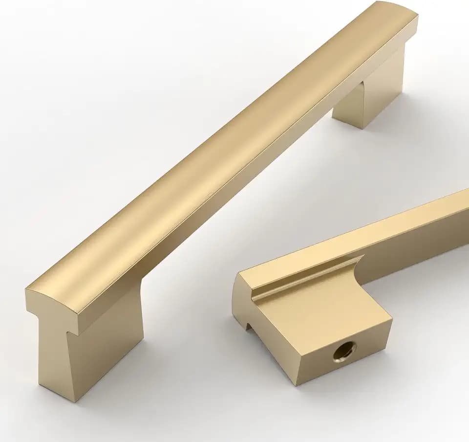 Asidrama 10 Pack 5 Inch(128mm) Champagne Bronze Cabinet Pulls Kitchen Cabinet Handles Champagne Cabinet Pulls Cabinet Hardware for Cupboard Drawer