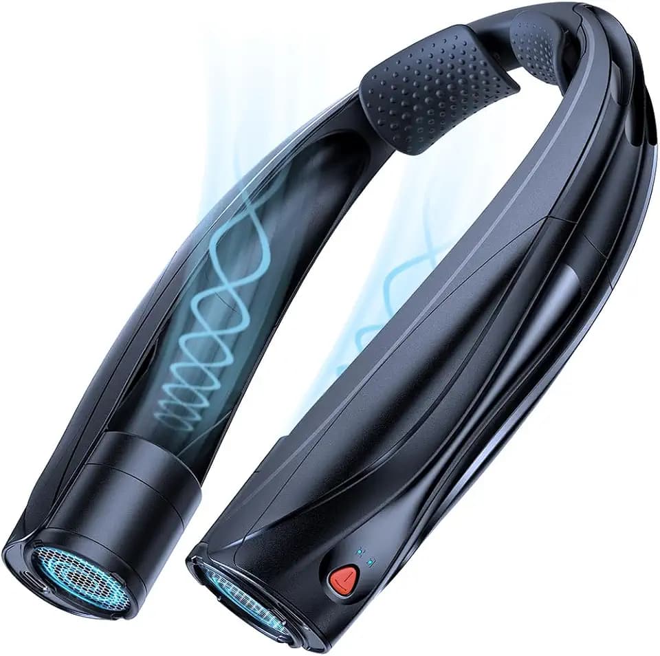 Portable Neck Fan, 6000mAh Personal Fan, 360° Cooling Rechargeable Wearable Fan, 6 Speeds Adjustable Hands Free Fan for Travel Outdoor, Office, Ideal Summer Gifts